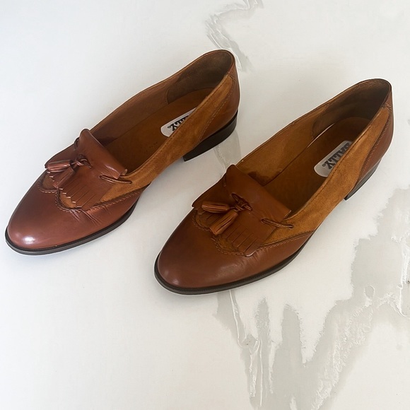 Vintage Bally Brown Leather and Suede Fringe Tassel Loafers Womens Sz EU 39.5 - Picture 4 of 16